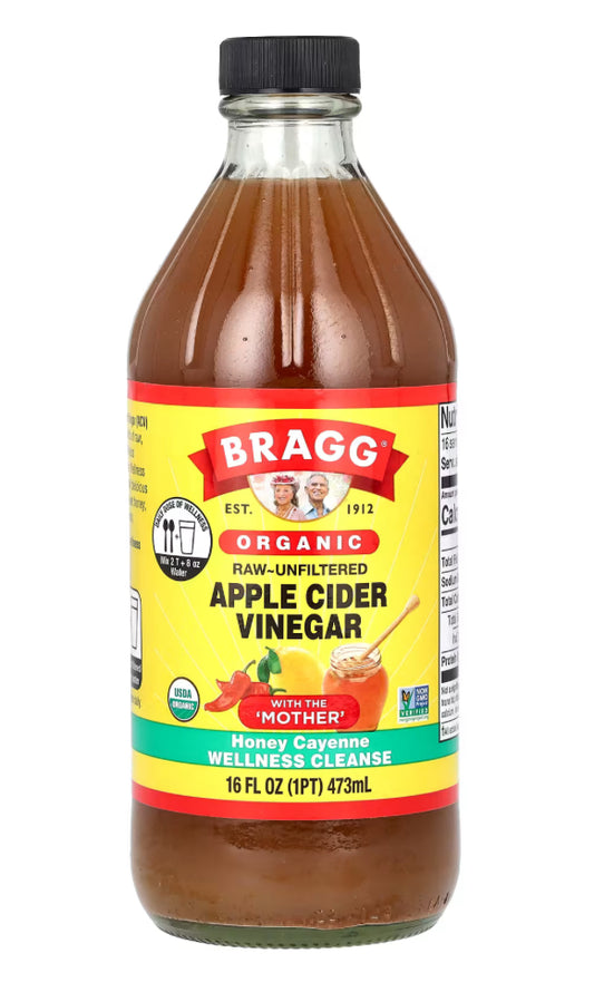 Organic Apple Cider Vinegar With The 'Mother', Honey Cayenne, 16 fl oz