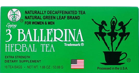 3 Ballerina Chinese Herbal Green Leaf Organic Detox Tea