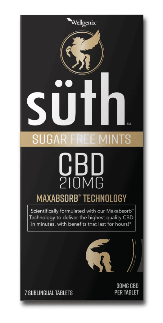 Suth, CBD Sublingual Mints, Isolate THC-Free, 7ct, 210mg CBD