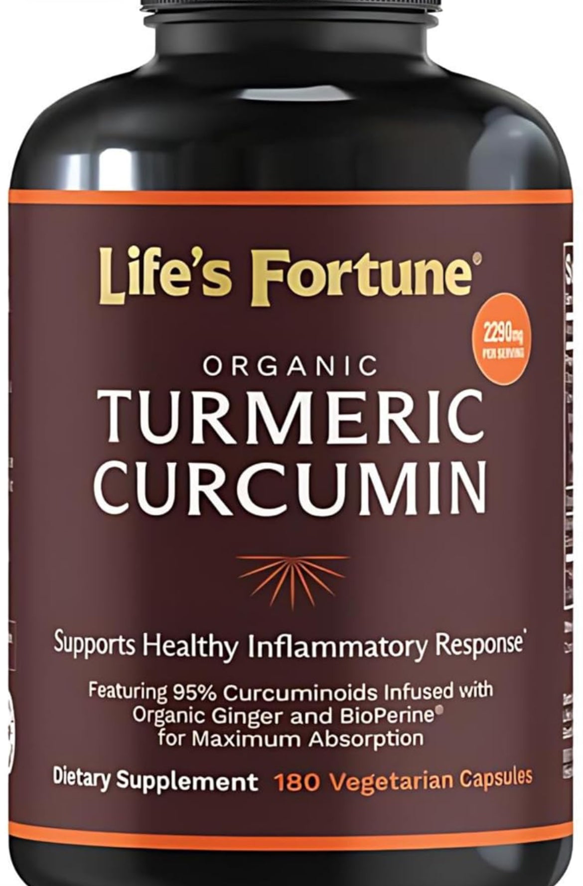 Life's Fortune Turmeric Curcumin Ginger Supplements